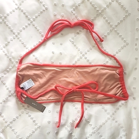 Nwt J. Crew Terry Bandeau Bikini top size 2x - Picture 2 of 3